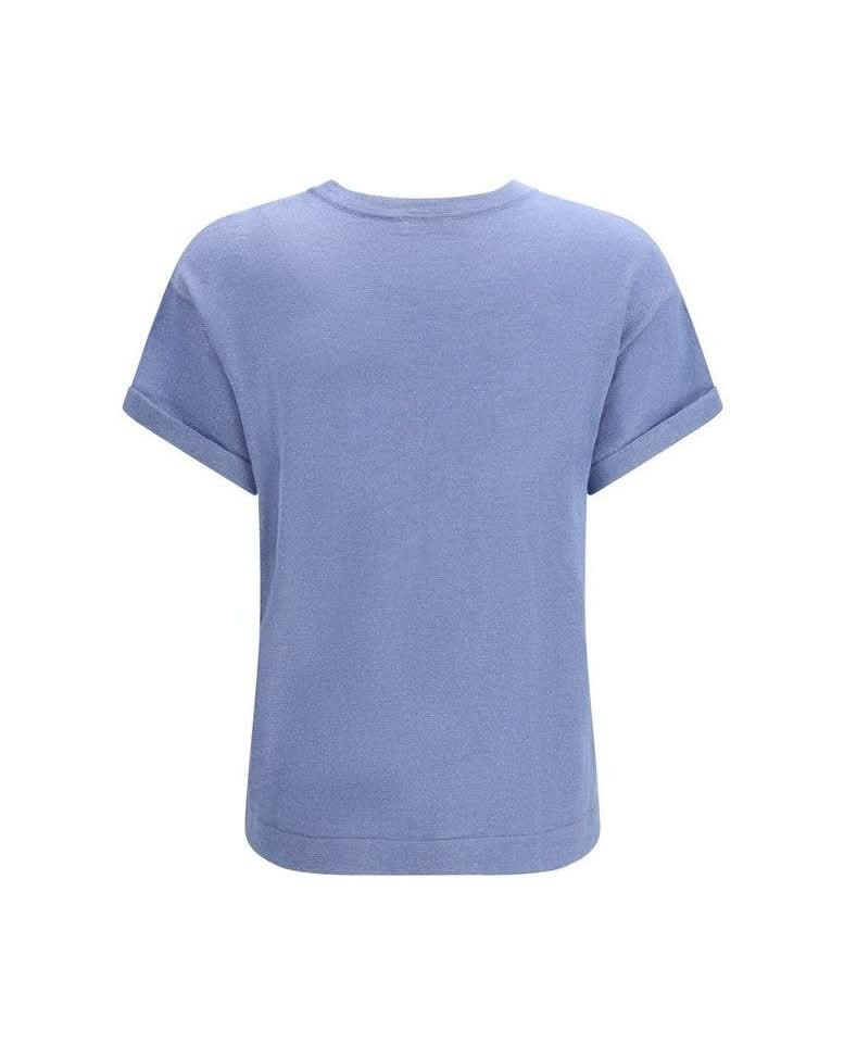 Brunello Cucinelli Blue Nylon T-Shirt