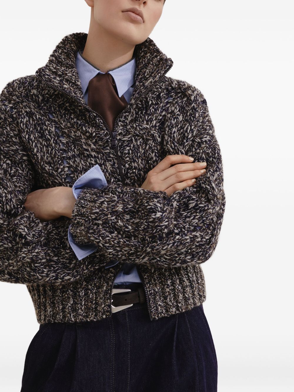 Brunello Cucinelli Blue Sweater Glam Steals