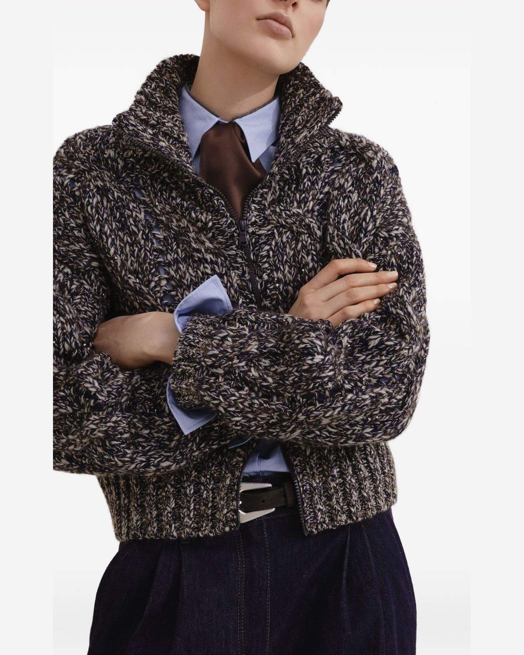 Brunello Cucinelli Blue Sweater Glam Steals
