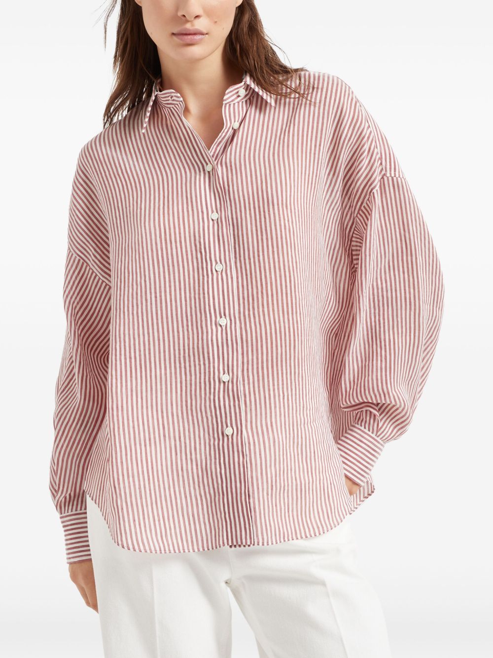Brunello Cucinelli Bordeaux Shirt Glam Steals