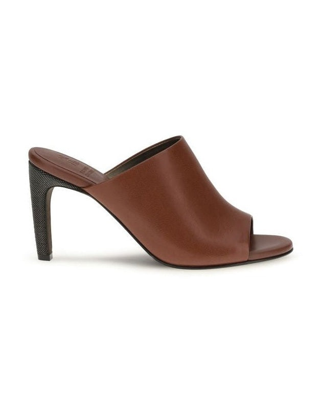 Brunello Cucinelli Brown Calf Leather Bos Taurus High Heel Pumps Glam Steals