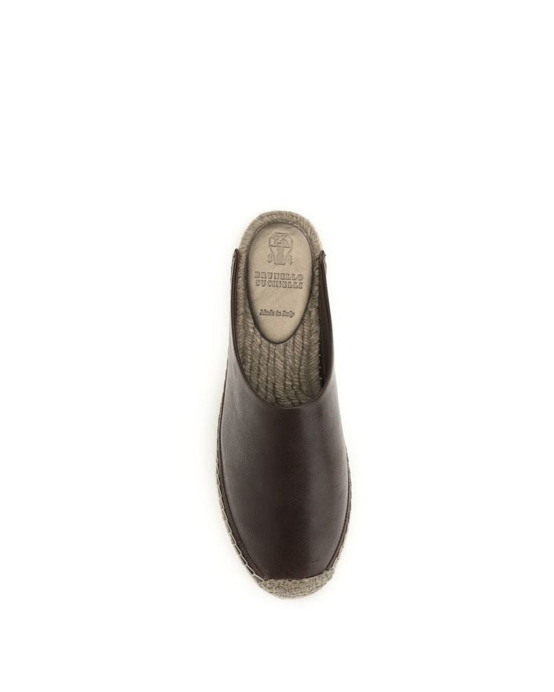 Brunello Cucinelli Brown Calf Leather Bos Taurus Mules Glam Steals