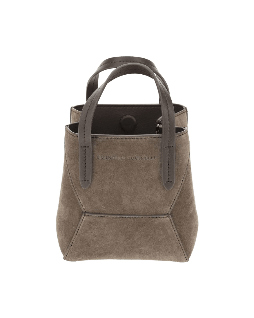 Brunello Cucinelli Brown Calf Leather Bos Taurus Shoulder Bag Glam Steals