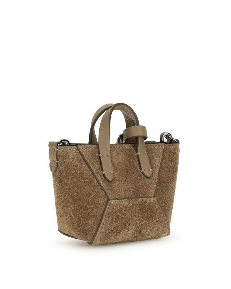 Brunello Cucinelli Brown Calf Leather Bos Taurus Shoulder Bag
