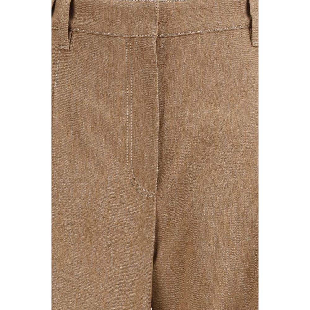 Brunello Cucinelli Brown Cotton Pant Glam Steals