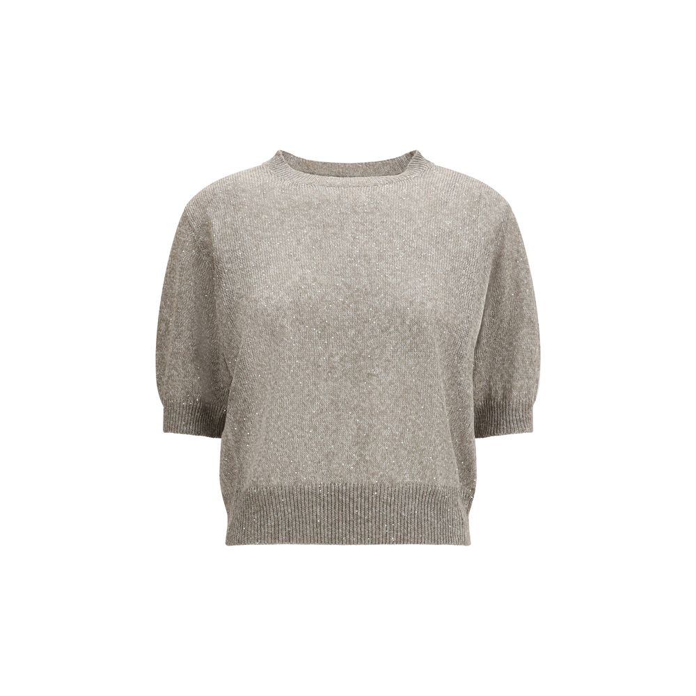 Brunello Cucinelli Brown Cotton Sweatshirt Glam Steals