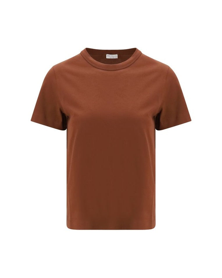 Brunello Cucinelli Brown Cotton T-shirt Glam Steals