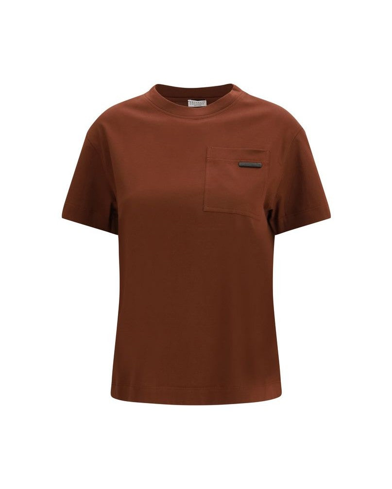 Brunello Cucinelli Brown Cotton T-shirt Glam Steals