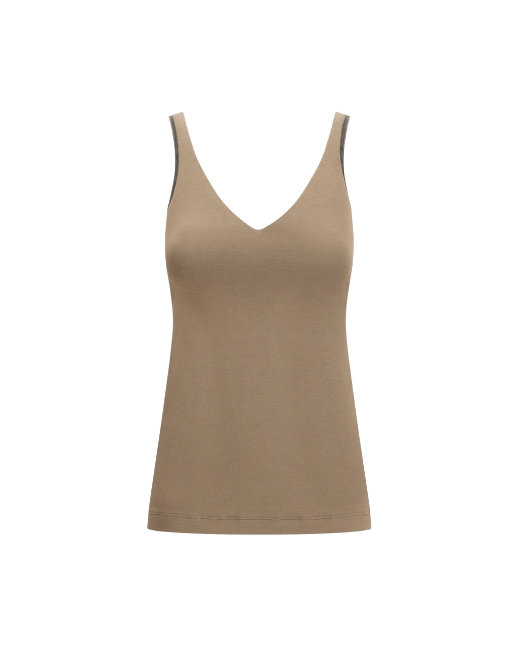 Brunello Cucinelli Brown Cotton Top Glam Steals