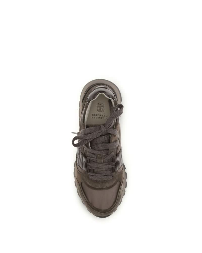 Brunello Cucinelli Brown Leather Calf Bos Taurus Athletic Sneakers Glam Steals