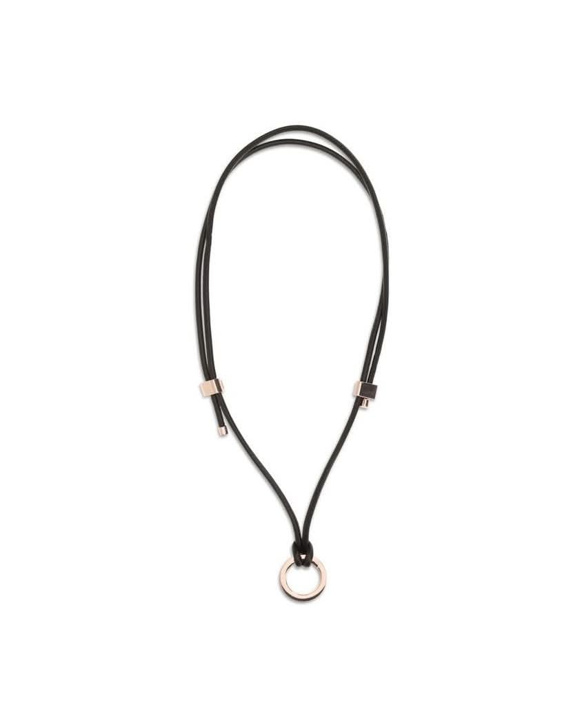 Brunello Cucinelli Brown Leather Calf Bos Taurus Keychain