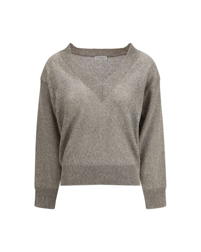 Brunello Cucinelli Brown Linen Sweatshirt Glam Steals