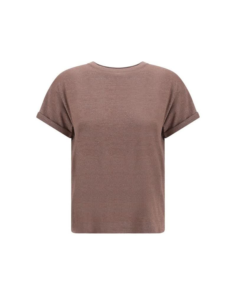 Brunello Cucinelli Brown Nylon T-Shirt