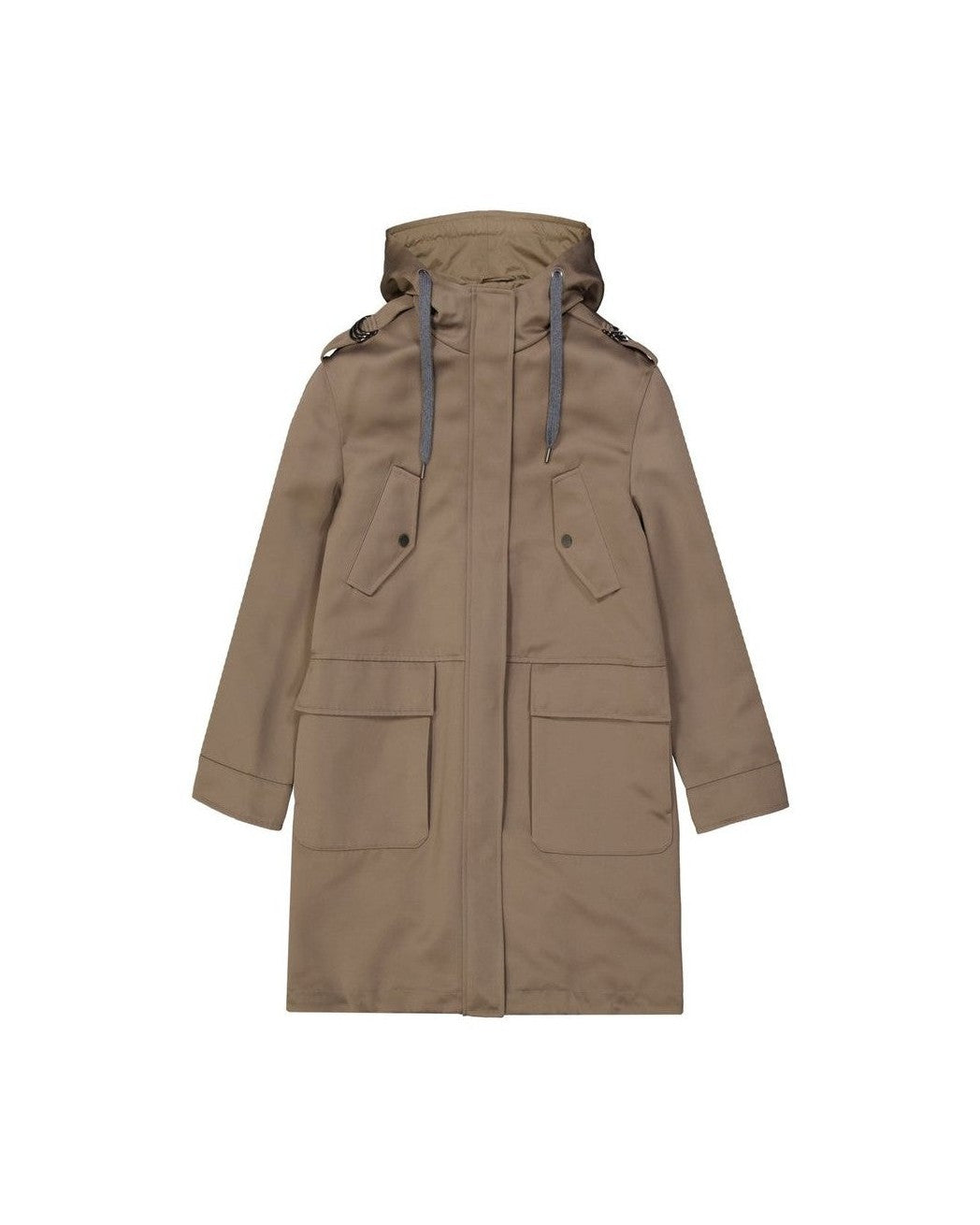 Brunello Cucinelli Brown Polyester Parka Parkas