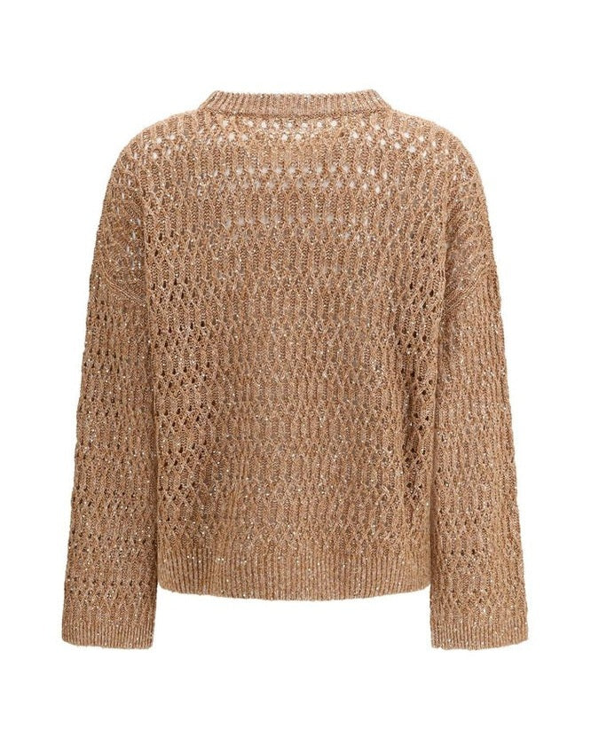 Brunello Cucinelli Brown Silk Sweatshirt Glam Steals