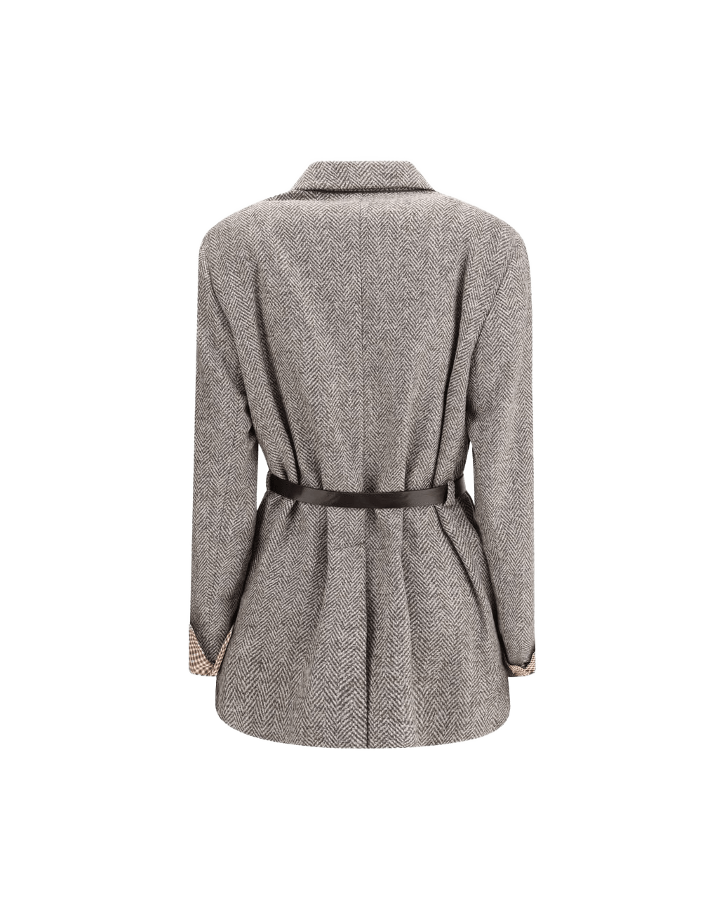 Brunello Cucinelli Brown Wool Fleece Coat Glam Steals