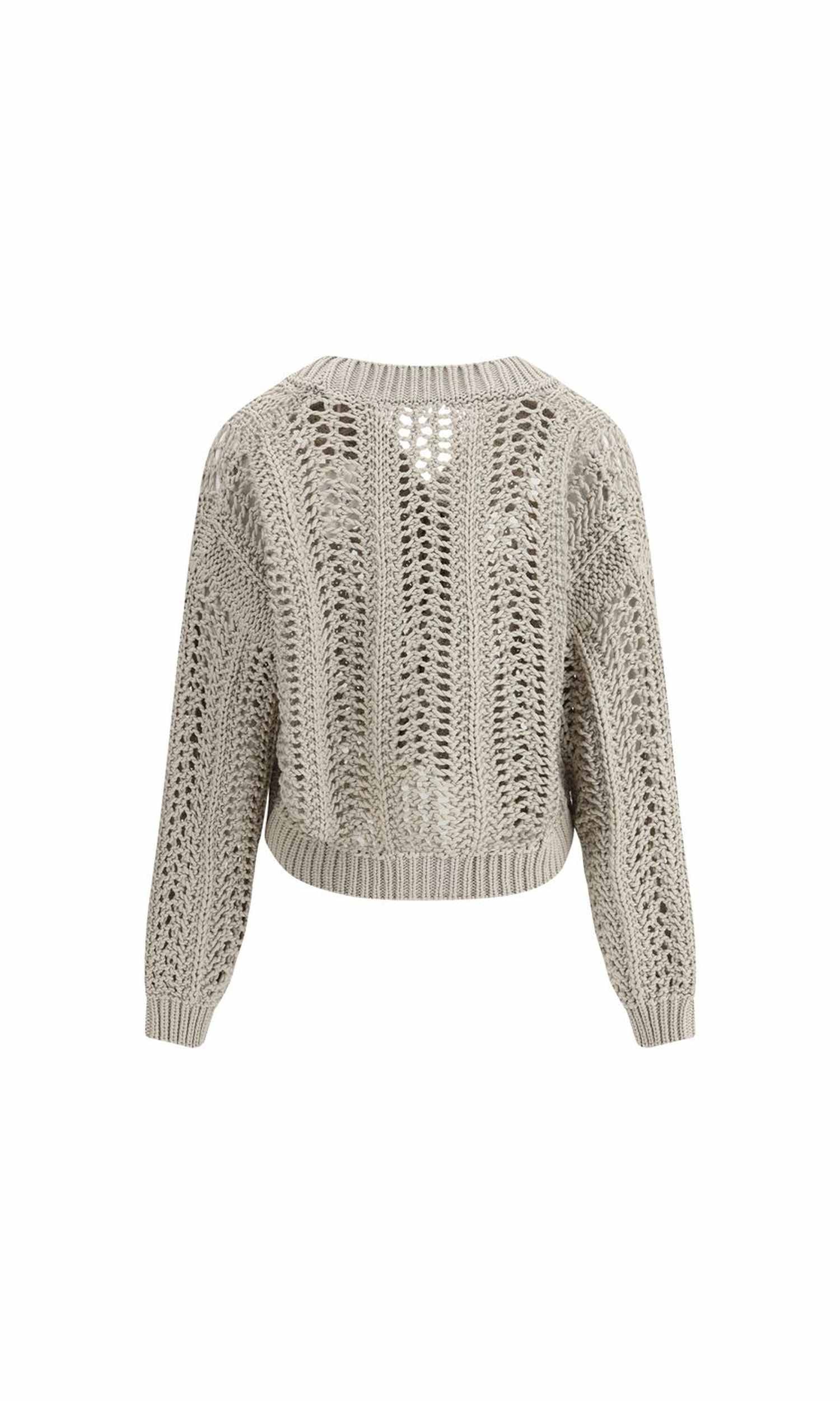 Brunello Cucinelli Cardigan In Perforated Knit Glam Steals