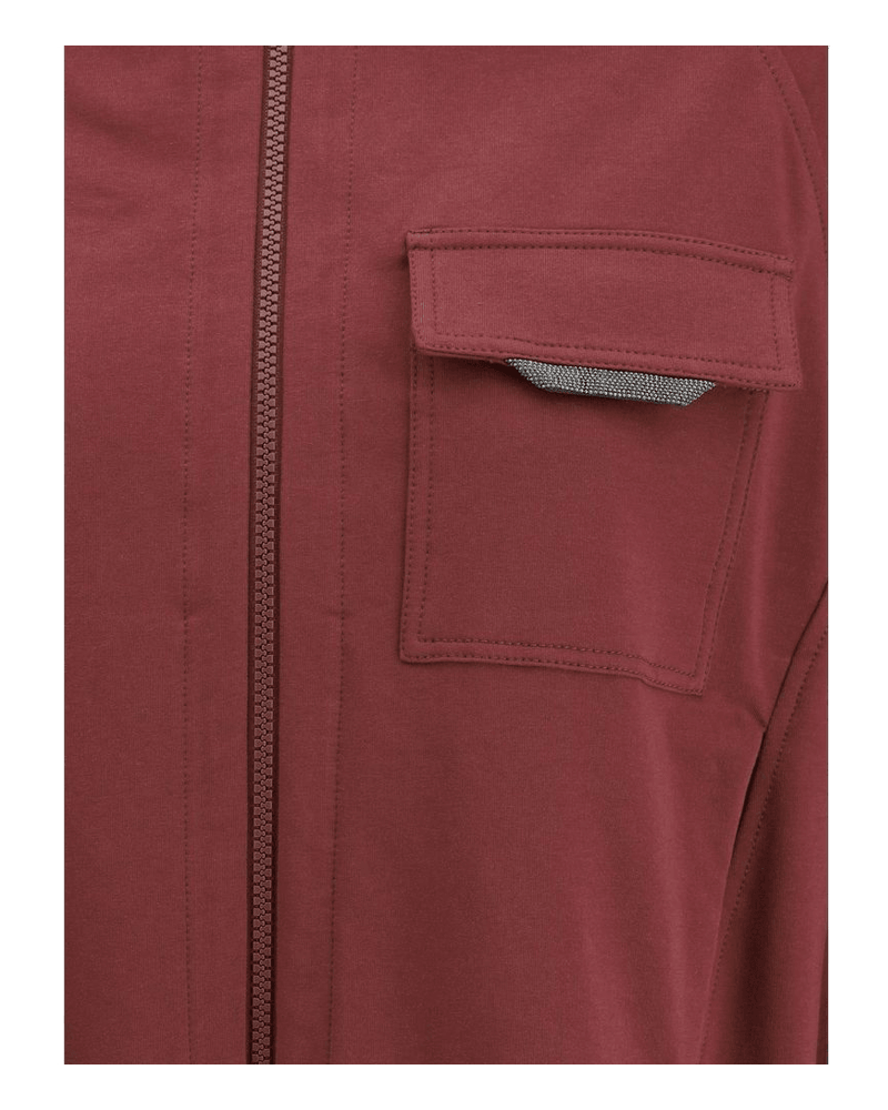 Brunello Cucinelli Cotton Bordeaux Cardigan Glam Steals