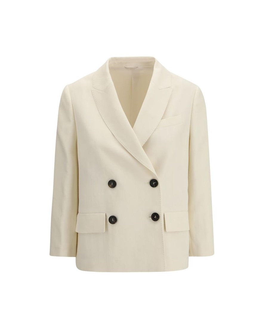 Brunello Cucinelli Cream Viscose Jacket Glam Steals