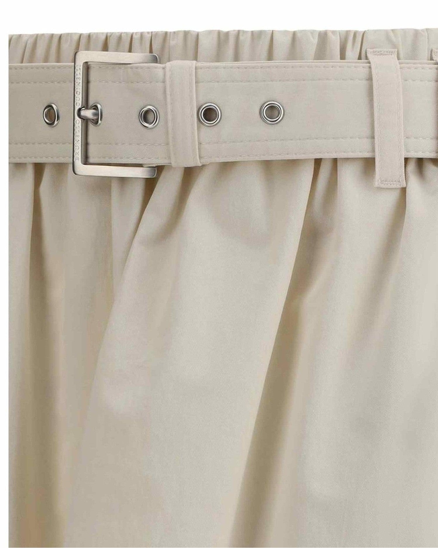 Brunello Cucinelli Cream Wide Long Skirt Skirts