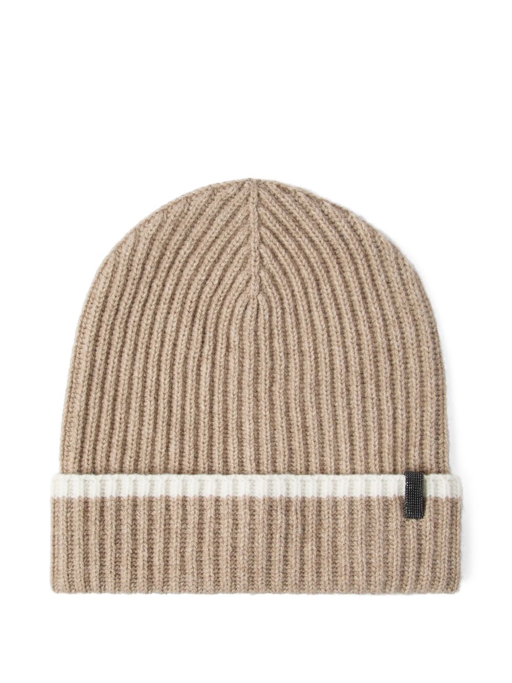 Brunello Cucinelli English Rib Cashmere Knit Skullcap with Monili Glam Steals