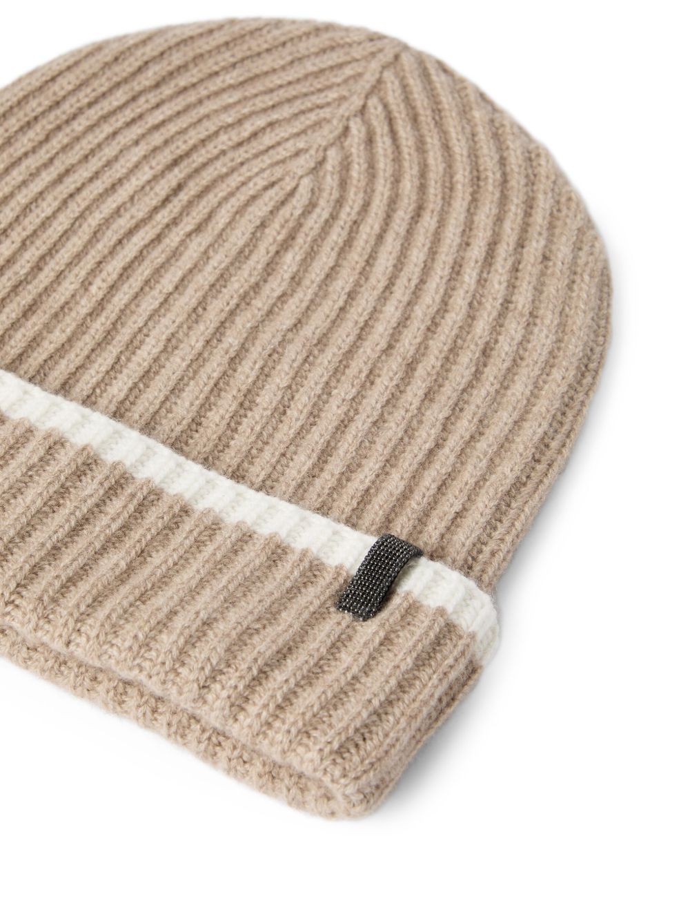 Brunello Cucinelli English Rib Cashmere Knit Skullcap with Monili Glam Steals