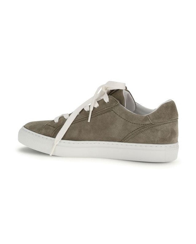 Brunello Cucinelli Gray Calf Leather Bos Taurus Sneakers Glam Steals