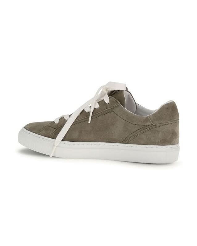 Brunello Cucinelli Gray Calf Leather Bos Taurus Sneakers
