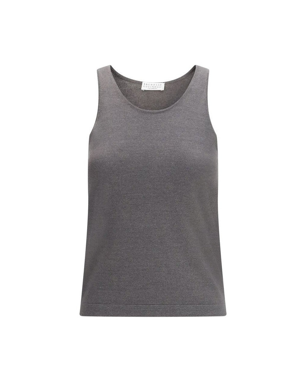 Brunello Cucinelli Gray Cashmere Top