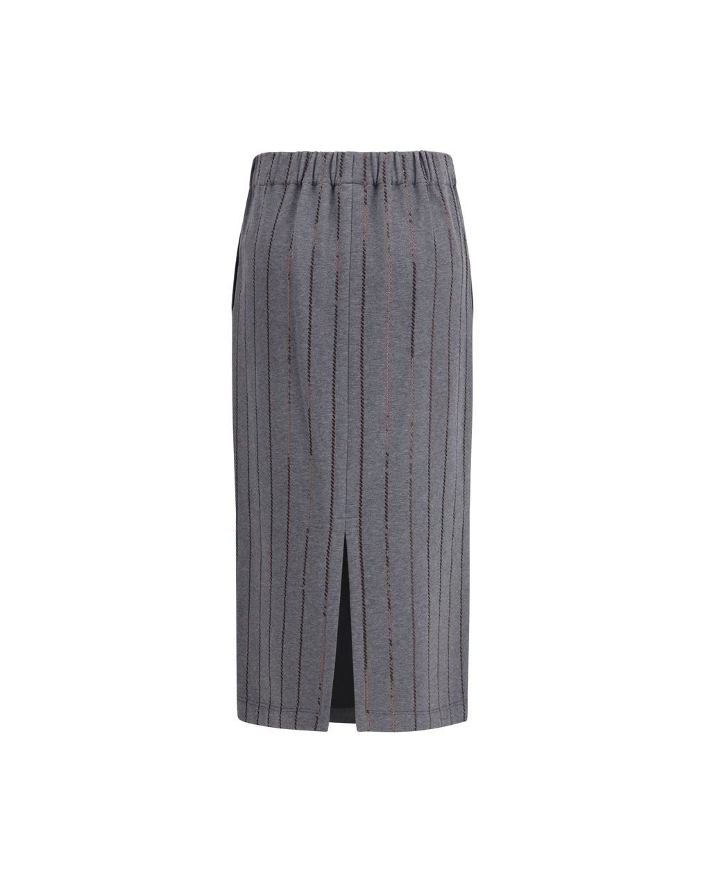 Brunello Cucinelli Gray Cotton Midi Skirt Glam Steals