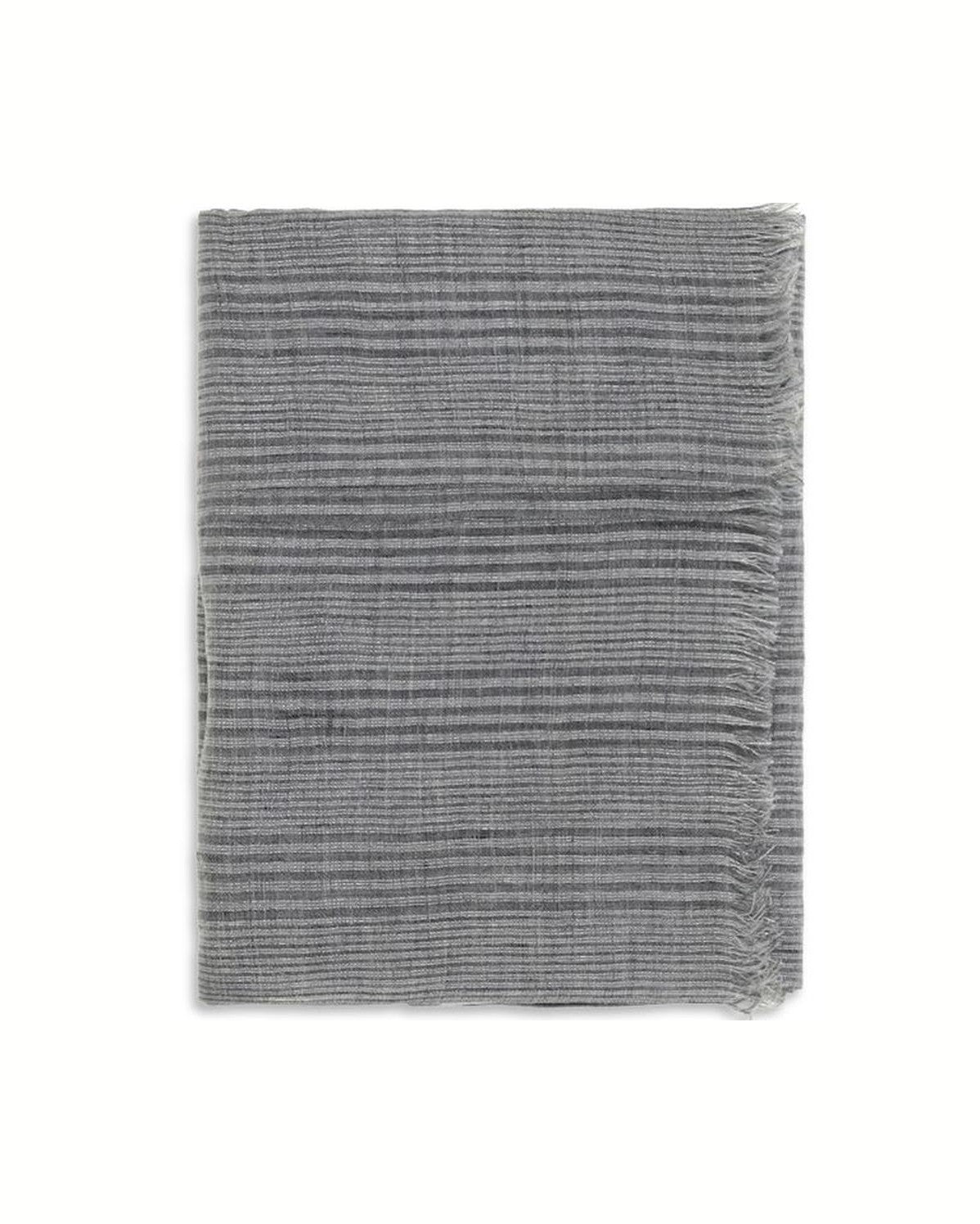 Brunello Cucinelli Gray Linen Scarf