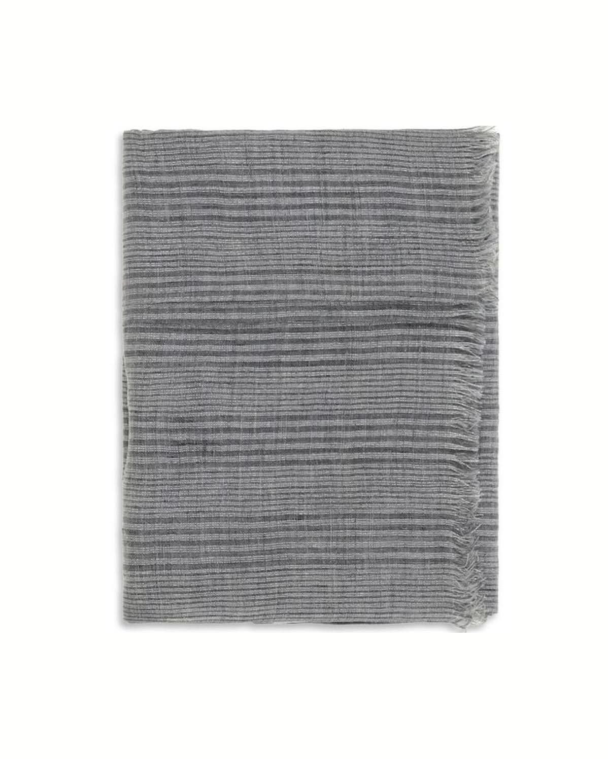 Brunello Cucinelli Gray Linen Scarf