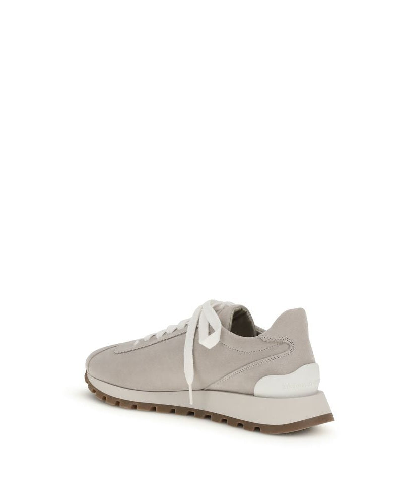 Brunello Cucinelli Gray Rubber Platform Sneakers Sneakers