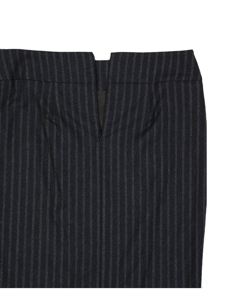 Brunello Cucinelli Gray Virgin Wool Midi Skirt Glam Steals