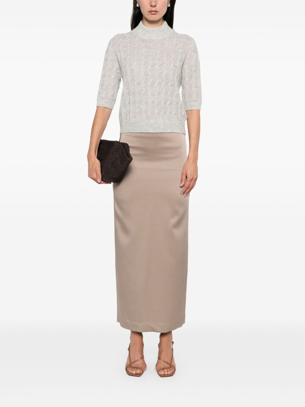 Brunello Cucinelli Grey Skirt Dove Glam Steals