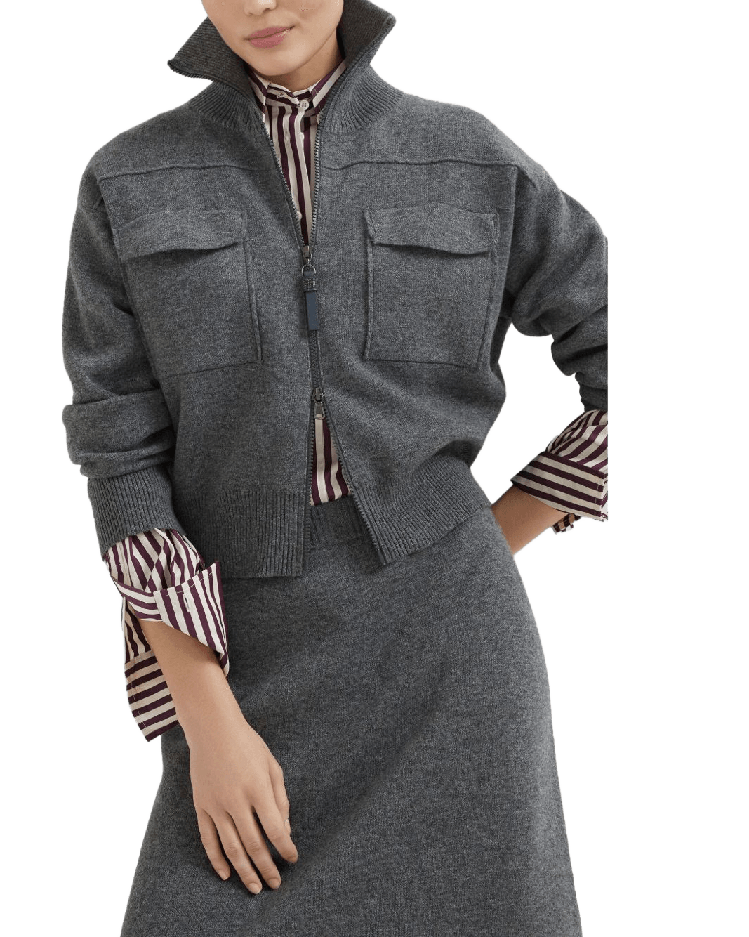Brunello Cucinelli Grey Sweater Glam Steals
