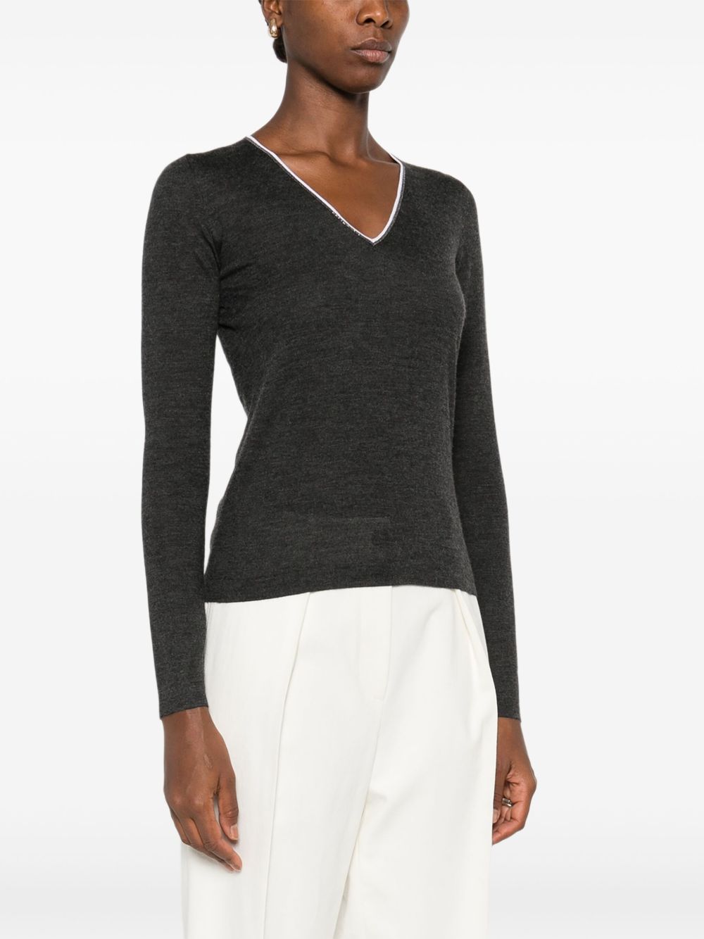 Brunello Cucinelli Grey Sweater Glam Steals
