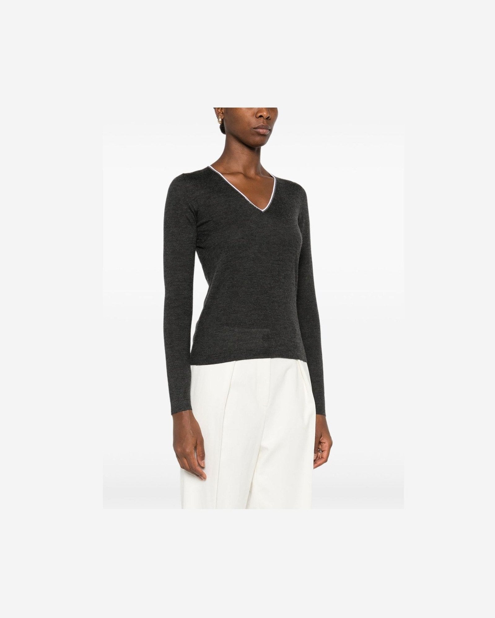 Brunello Cucinelli Grey Sweater Glam Steals