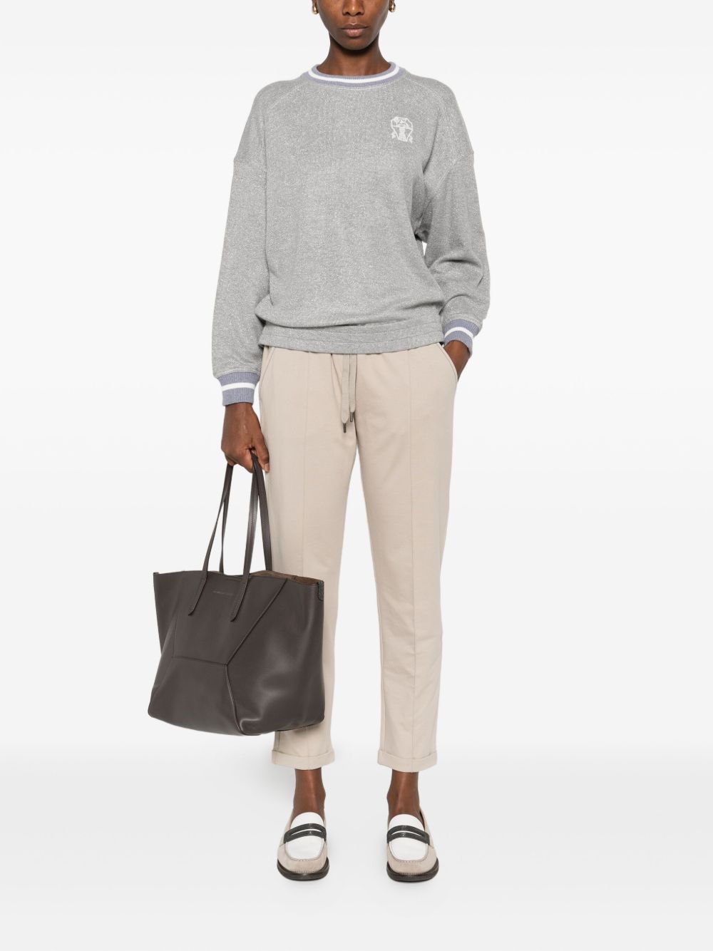 Brunello Cucinelli Grey Sweater Glam Steals