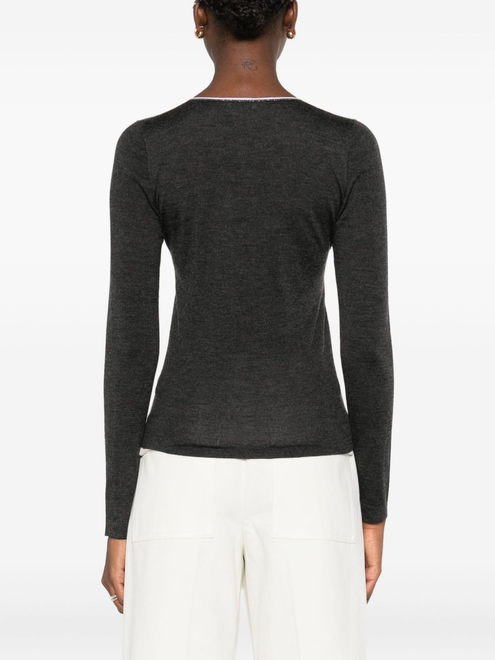Brunello Cucinelli Grey Sweater Glam Steals