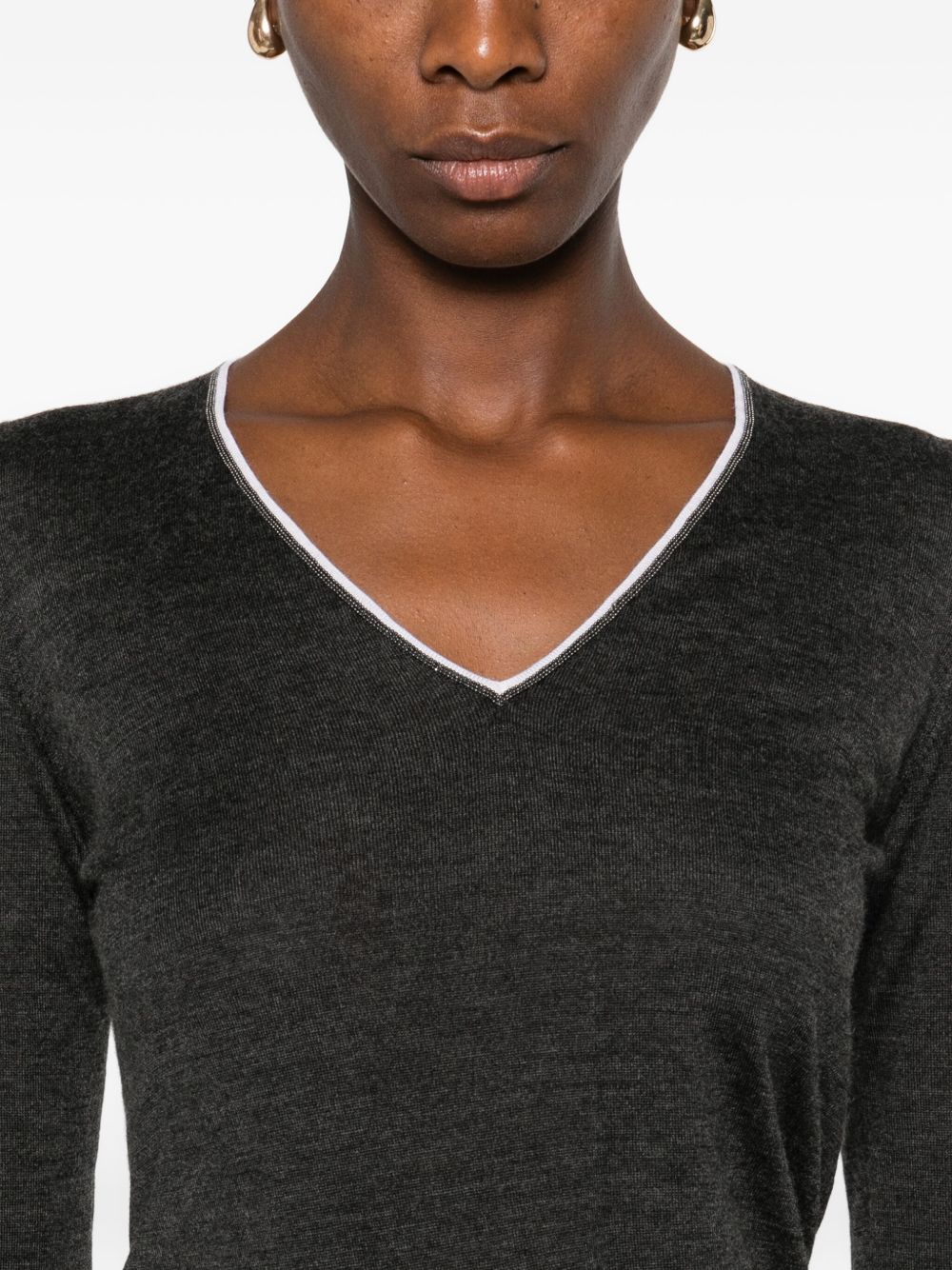 Brunello Cucinelli Grey Sweater Glam Steals