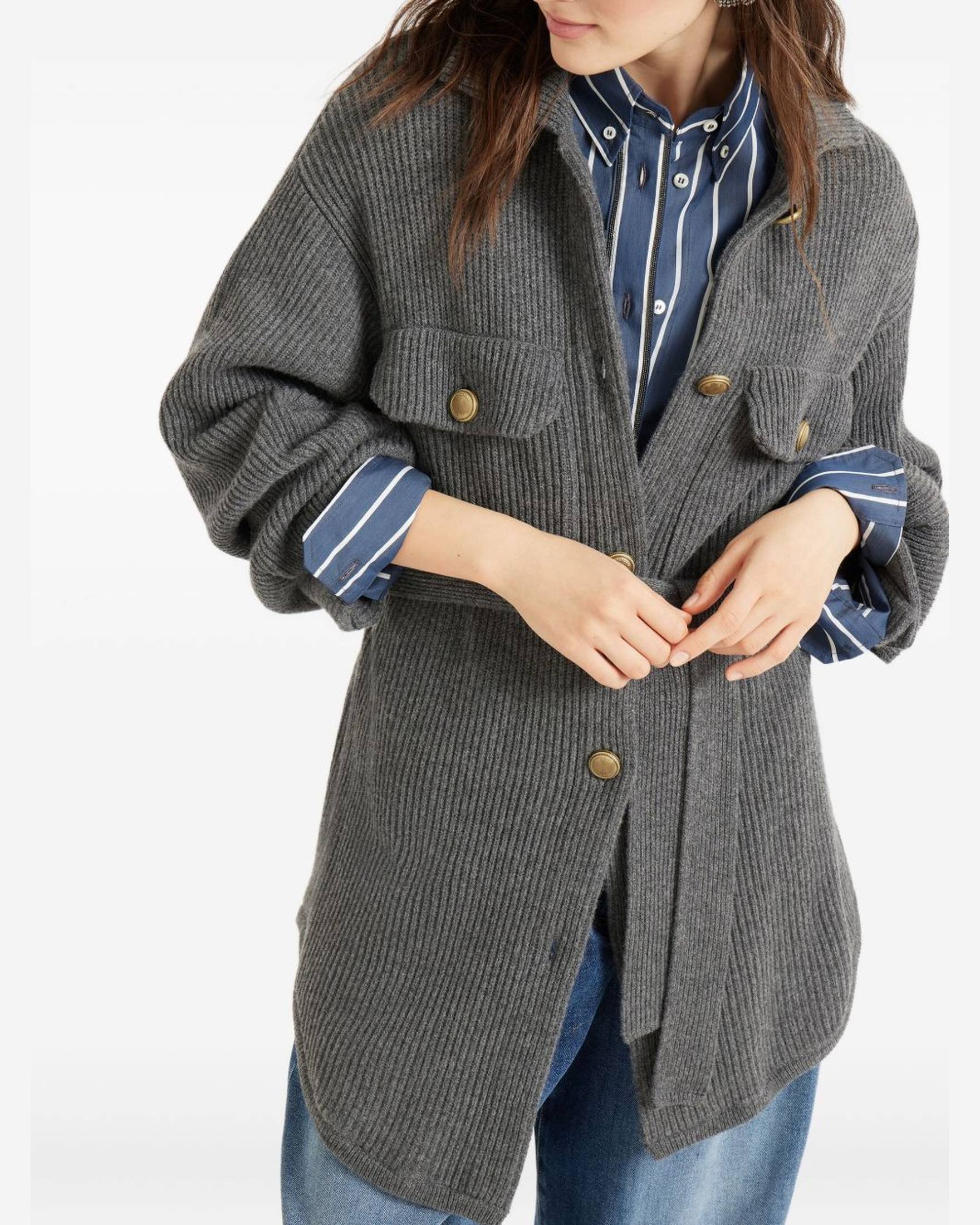 Brunello Cucinelli Grey Sweater Glam Steals