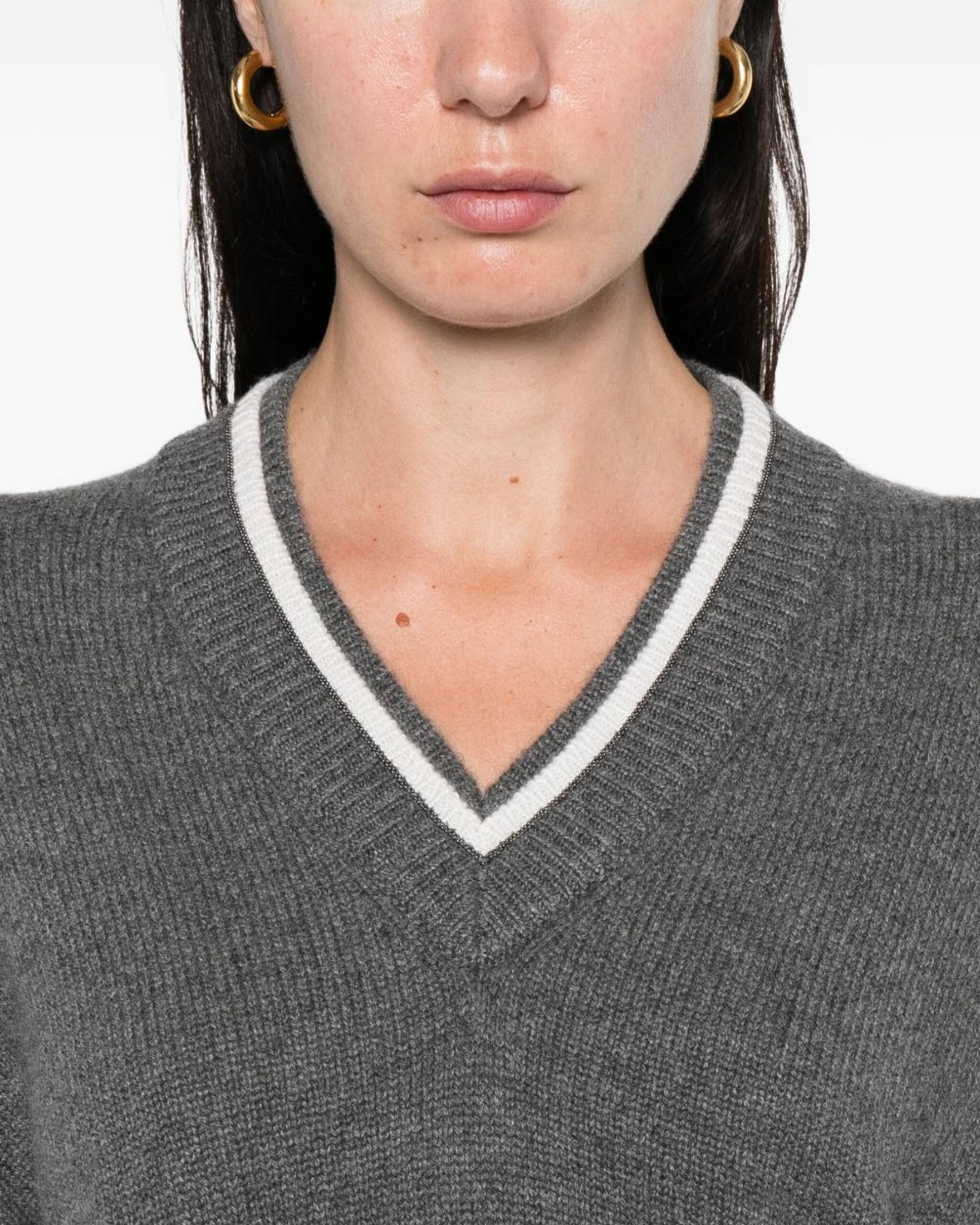 Brunello Cucinelli Grey Sweater Glam Steals