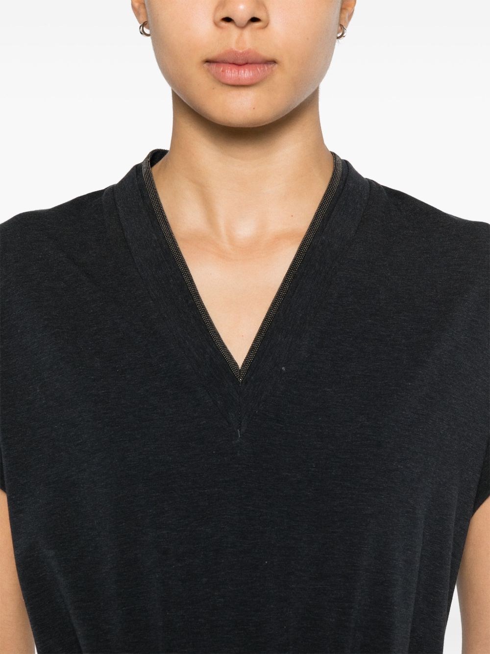 Brunello Cucinelli Grey T-Shirt And Polo Glam Steals