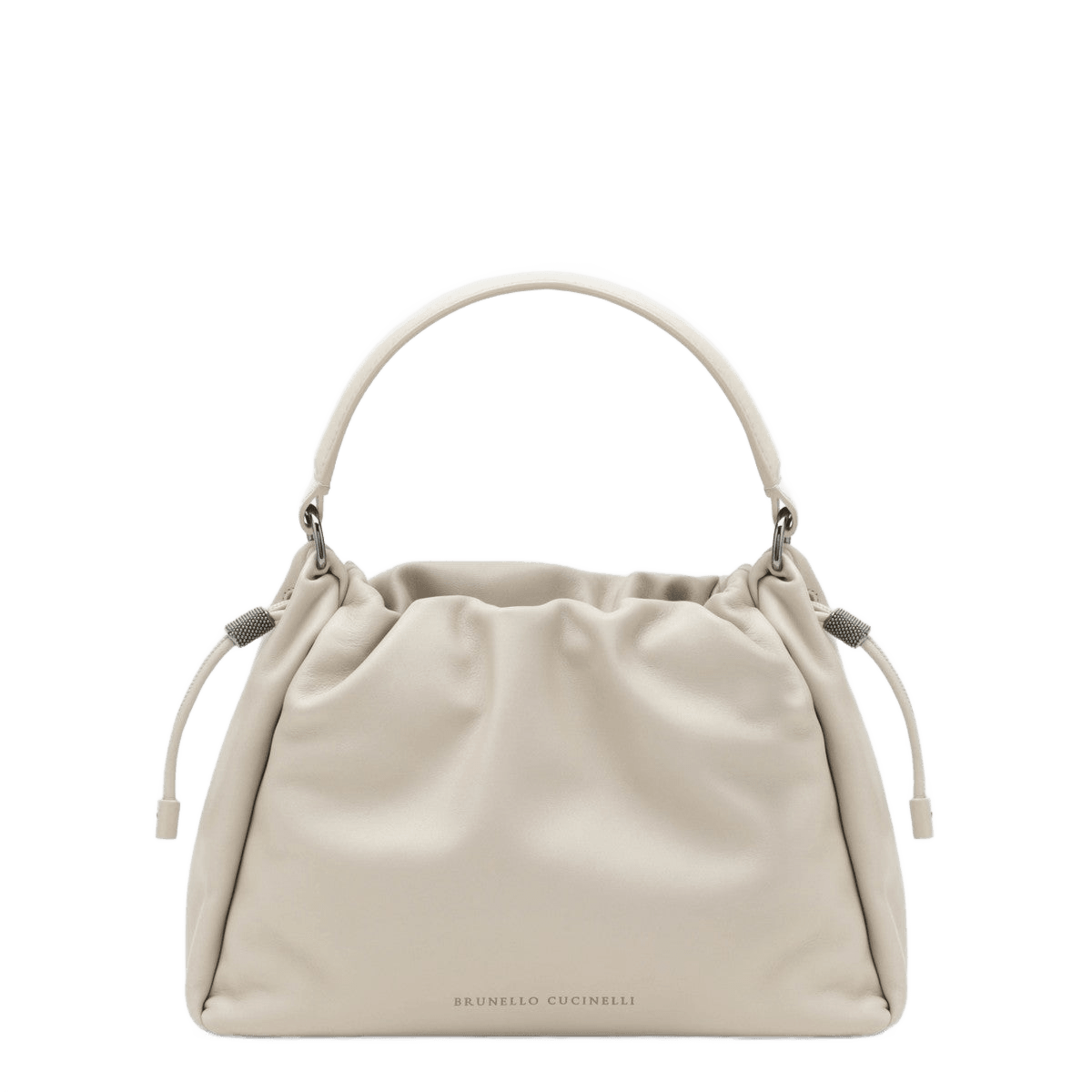 Brunello Cucinelli Ivory Bucket Mellow Small Bag Glam Steals