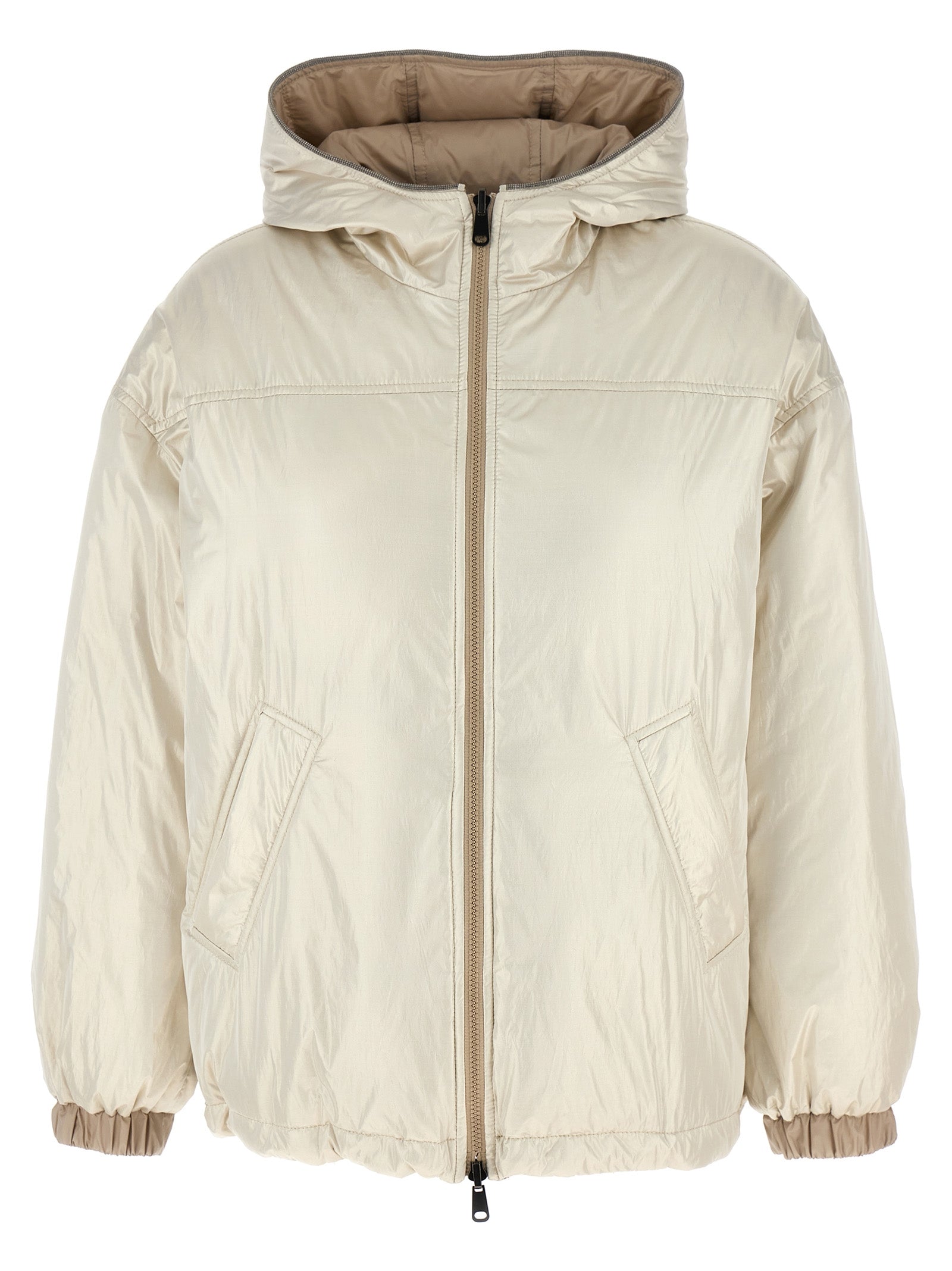 Brunello Cucinelli Laminated Reversible Down Jacket Glam Steals