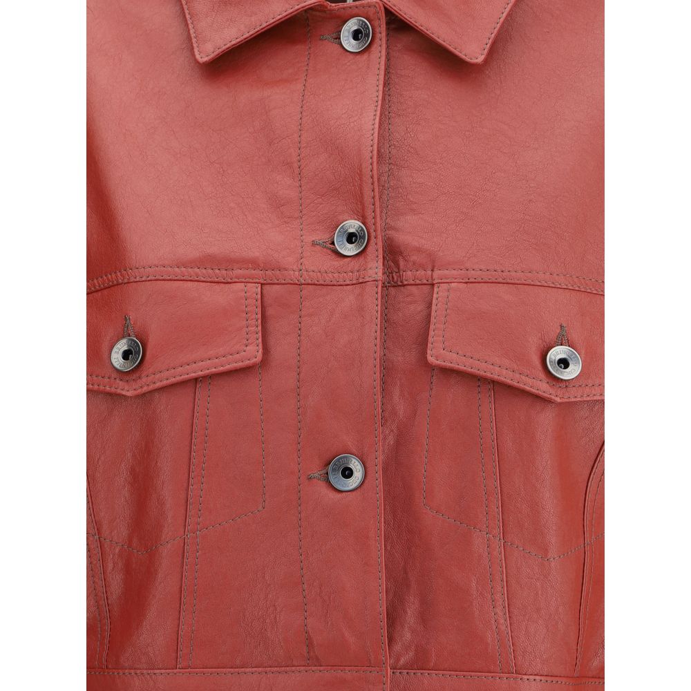 Brunello Cucinelli Leather Jacket Glam Steals