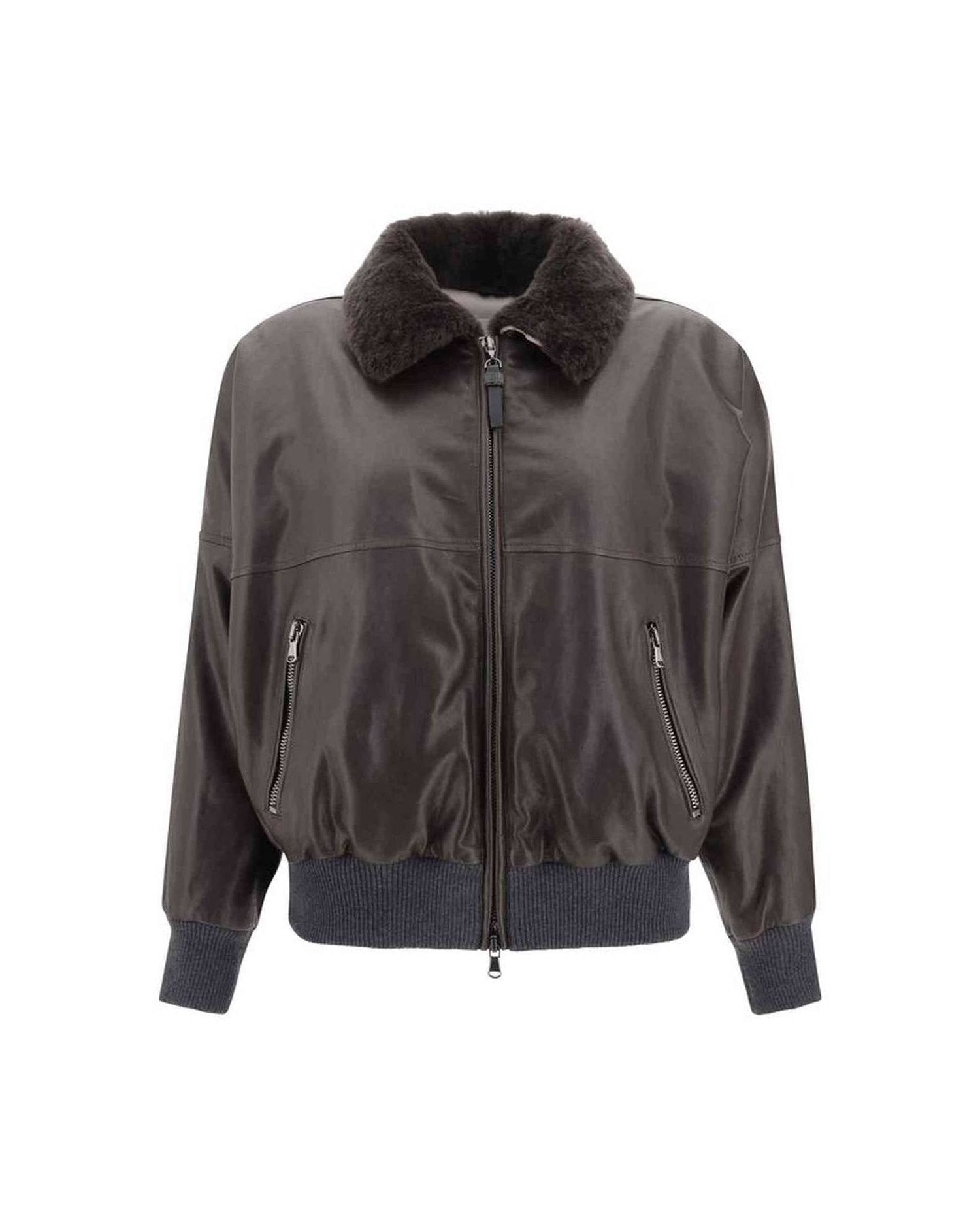 Brunello Cucinelli Leather Jacket Glam Steals