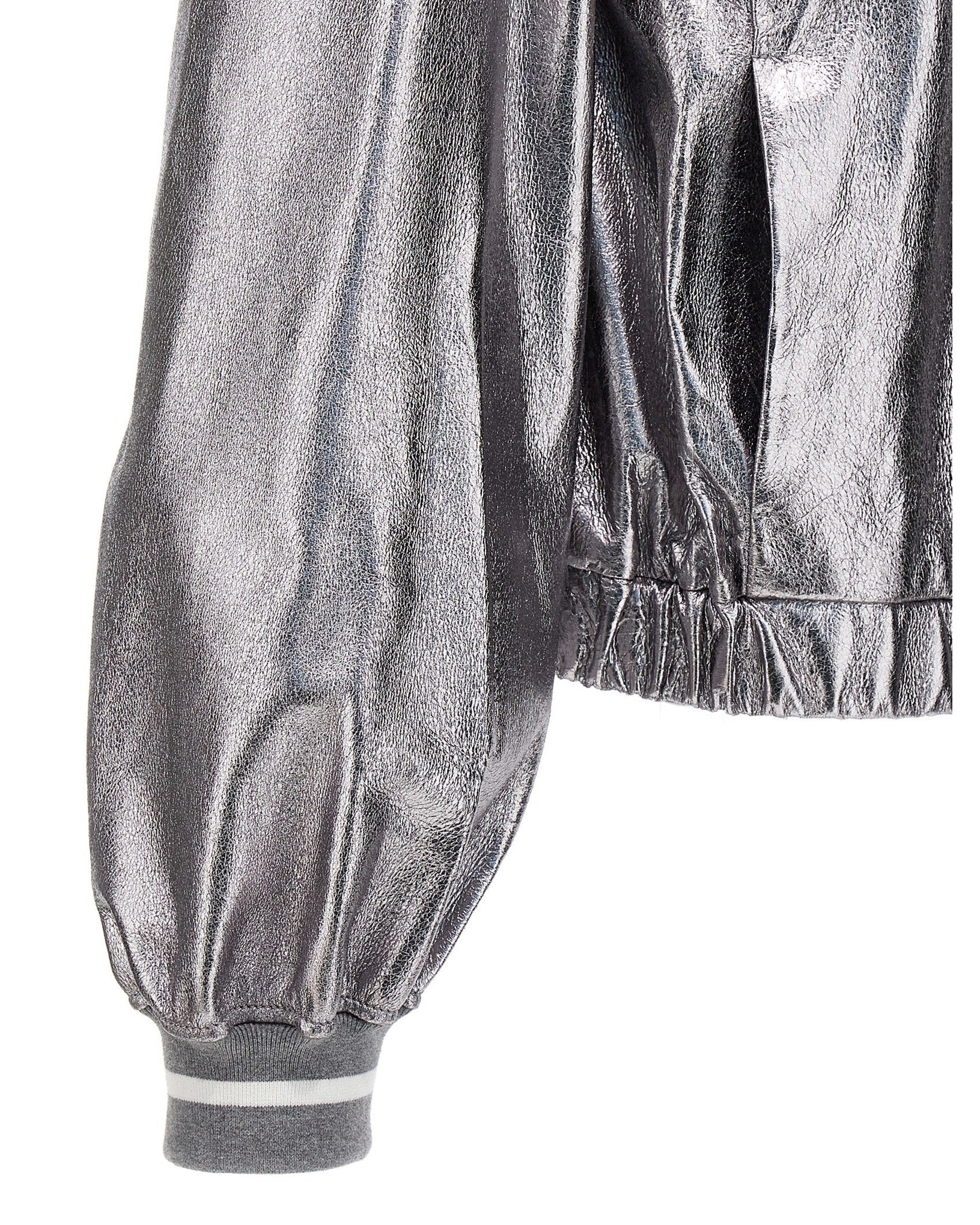 Brunello Cucinelli Leather Laminated Bomber Jacket Glam Steals