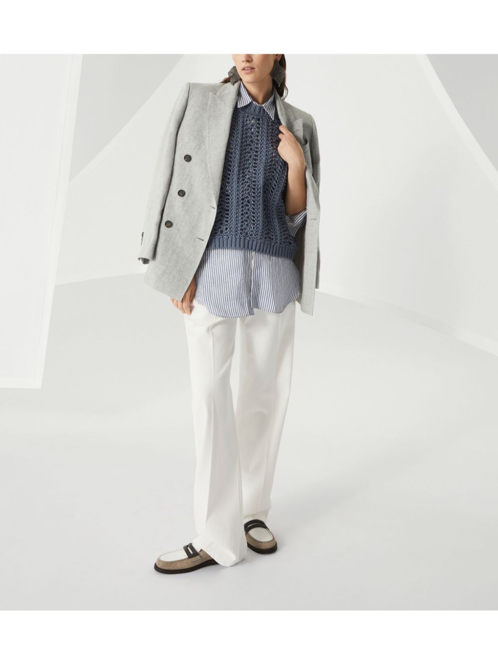 Brunello Cucinelli Light Grey Jacket Glam Steals